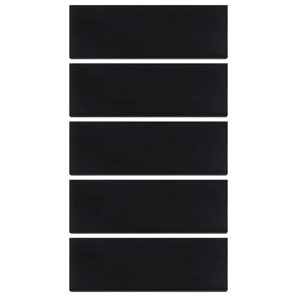 vidaXL Tappetino per Scale 5 pz 25x75 cm in Gomma