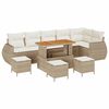 vidaXL Set Divano da Giardino 10 pz 10-Numero di posti Beige e Crema
