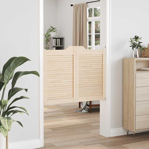 vidaXL Porte a Battente 1-Paio Design a Lamelle 80x100cm Legno di Pino