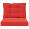vidaXL Cuscino per divano da esterno 2 pcs Rosso Poliestere