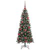 vidaXL Albero di Natale artificiale con 150 LED Verde 66 x 66 x 150 cm