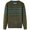 vidaXL Maglione per Bambini Lavorato a Maglia Cachi 104