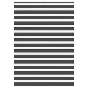 vidaXL Tenda a Rullo Zebra Nero Larghezza Tessuto 150,9 cm Poliestere