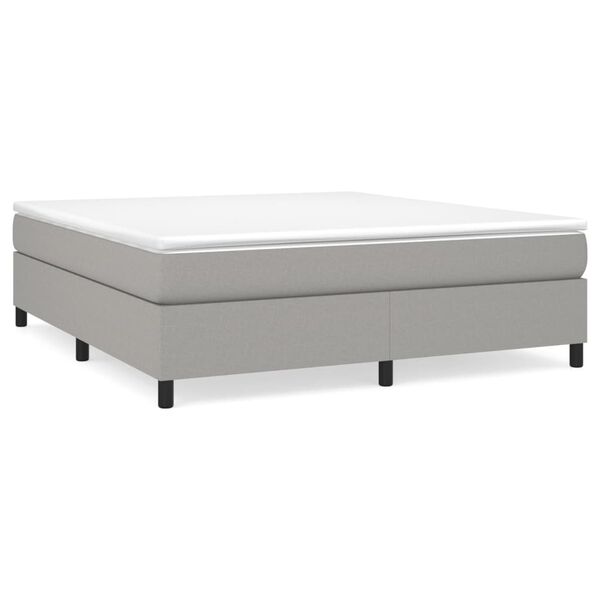 vidaXL Struttura Letto a Rete a Molle Grigio Chiaro 180x200 cm Tessuto