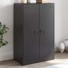 vidaXL Credenza Nera 67x39x107 cm in Acciaio