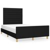 vidaXL Giroletto senza Materasso Nero 120x190 cm in Tessuto