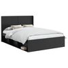 vidaXL Struttura del letto con stoccaggio e testata Nero 135 x 190 cm