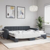 vidaXL Divano Letto con Letto Estraibile Grigio Scuro 90x190cm Velluto