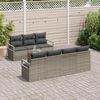 vidaXL Set Divano da Giardino con cuscino 8 pcs Grigio polyrattan