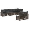 vidaXL Set Divano da Giardino 8 pz 8-Posti Grigio polyrattan