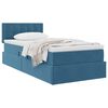 vidaXL Letto con Contenitore Blu Scuro 90 x 200 cm Velluto