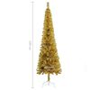 vidaXL Albero di Natale Sottile Oro 120 cm