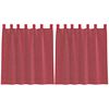 vidaXL Tende in Voile con Tasche per Aste 2 pz Rosso Vino