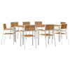 vidaXL Set da pranzo per esterni 9 pz 200 x 90 x 75 cm