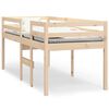 vidaXL Letto a Soppalco 75x190 cm in Legno Massello di Pino