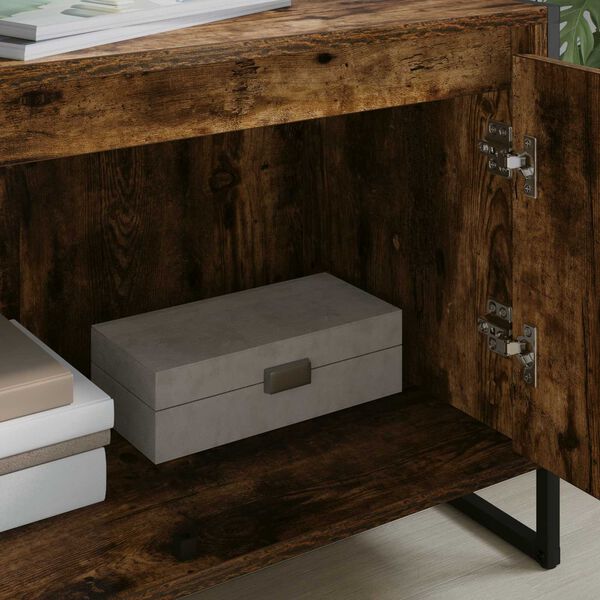 vidaXL Mobile TV Quercia Fumosa 140 x 36 x 49.5 cm Legno multistrato