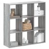 vidaXL Libreria Grigio Sonoma 102x32x102 cm in Legno Multistrato