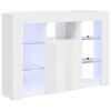 vidaXL Mobile TV LED Angolare Bianco ad Alto Lucido 100x40x68cm