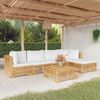 vidaXL Set Divani da Giardino 6 pz con Cuscini Legno Massello di Teak