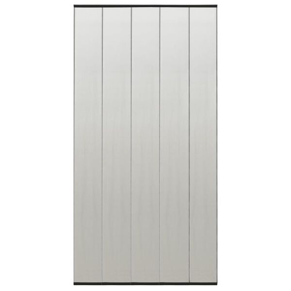 vidaXL Zanzariera per Porta con 5 Sezioni a Rete Nera 120x240 cm