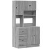 vidaXL Mobile da Cucina Grigio Sonoma 95x50x180cm in Legno Multistrato