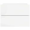 vidaXL Comodini 2 pz Bianco Lucido 40x30x30 cm in Legno Multistrato