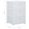 vidaXL Cassettiera con 3 Cassetti 40x40x60 cm Bianco