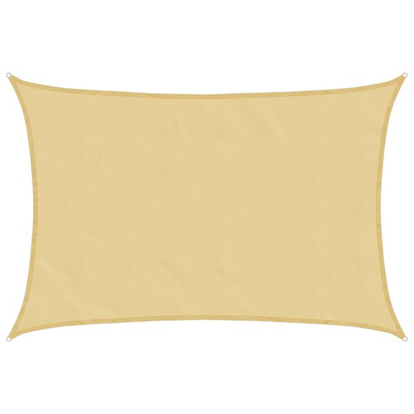 vidaXL Vela Parasole Sabbia 2,5x2 m 100% Poliestere Oxford