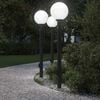 vidaXL Lampioni a paletto con sensore e presa 3 pz 120 cm neri IP44