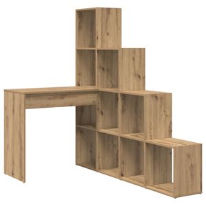 vidaXL Scrivania ad angolo Rovere artigianale 101,5 x 149,5 x 149,5 cm