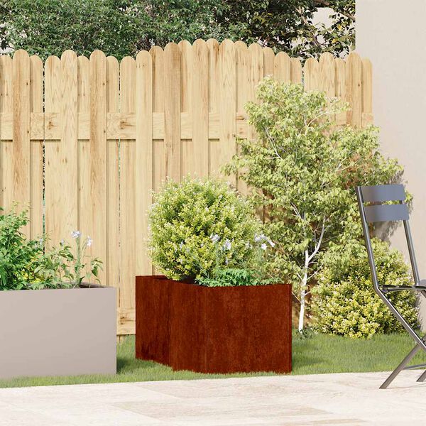 vidaXL Fioriera Arrugginita 40x80x40 cm in Acciaio Corten