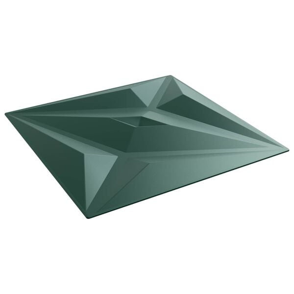 vidaXL Pannelli da parete 48 pcs Verde Stella 50 x 50 cm Schiuma XPS