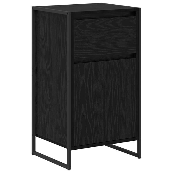 vidaXL Credenza Rovere Nero 81 x 36 x 150.5 cm Legno multistrato
