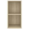 vidaXL Mobile TV da Parete Rovere Sonoma 37x37x72 cm Legno Multistrato