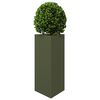 vidaXL Fioriere 2 pz Verde Oliva Triangolari 40x34,5x70 cm in Acciaio