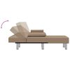 vidaXL Divano Letto a L Cappuccino 255x140x70 cm in Similpelle