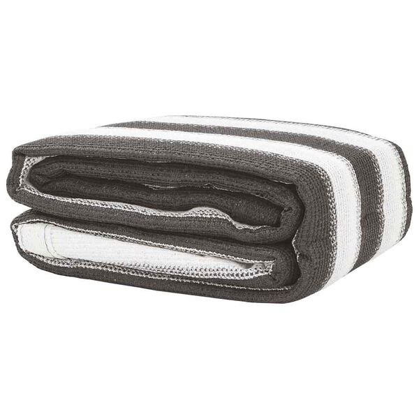 vidaXL Tappeto da Tenda Antracite e Bianco 400x400 cm HDPE