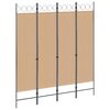 vidaXL Paravento a 4 Pannelli Beige 160 x 180 cm Tessuto