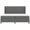 vidaXL Letto a Sorgente LED Grigio scuro 200 x 200 cm Tessuto