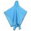 vidaXL Poncho Antipioggia con Cappuccio Design 2 in 1 Blu 223x145 cm