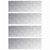 vidaXL Gradini per Scale 4 pz 90 x 30 cm Argento Alluminio