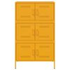 vidaXL Credenza Giallo Senape 68x39x113 cm in Acciaio