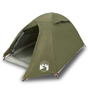 vidaXL Tenda da Campeggio a Cupola 2 Persone Verde Oliva Impermeabile