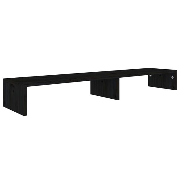 vidaXL Supporto per Monitor Nero 110x23,5x9 cm Legno Multistrato