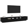 vidaXL Set mobile TV 3 pcs Nero 260 x 35 x 40 cm Legno multistrato