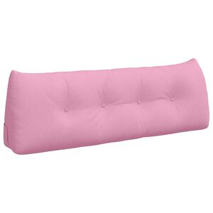 vidaXL Cuscino per Schiena Rosa 140 x 24 x 50 cm Tessuto