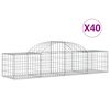 vidaXL Cesti Gabbioni ad Arco 40 pz 200x50x40/60 cm Ferro Zincato