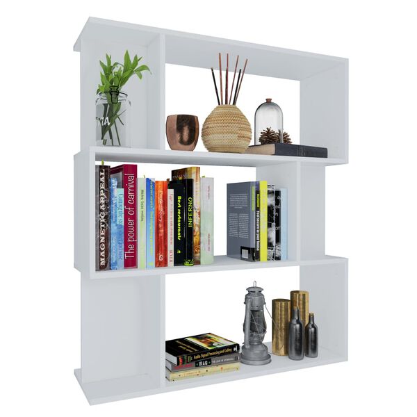 vidaXL Libreria/Divisorio Bianco 80x24x96 cm in Legno Ingegnerizzato