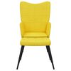 vidaXL Sedia Relax con Sgabello Giallo Senape in Tessuto