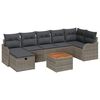 vidaXL Set Divano da Giardino con cuscino 8 pcs Grigio Poly Rattan